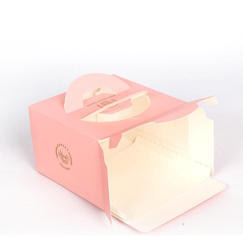 Wholesale Recyclable Paperboard Cake Box Portable with Gold Foil Printing and Stamp – Cake Box and Dessert Box price