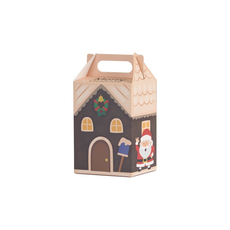 Christmas Holiday Customizable Bakery Pastry Cake Handle Togo Take Away Portable Disposable Paper Gift Boxes Food Packaging Whitecard Box – Food Packaging and Packaging Box price