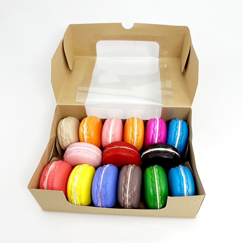 Custom Craft Logo Cake Macaron Paper Boxes with Insert Gift Packaging Box – Clear Window Donut Box and Custom Made Cake Boxes price