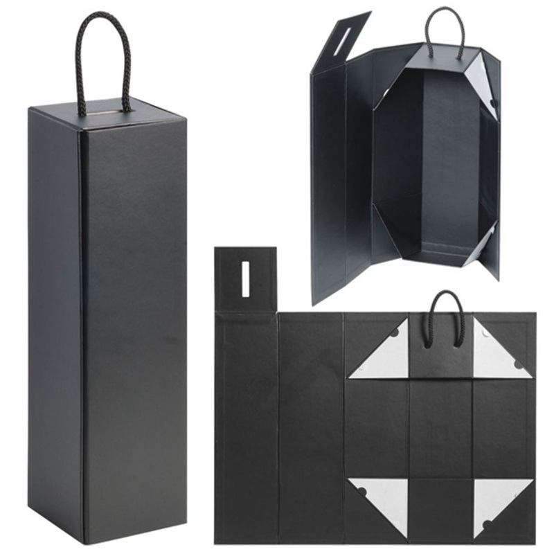 Custom Logo Cardboard Magnetic Folding Wine Box Gift Packaging Box with Gold Hot Stamping – Folding Wine Box and Wine Packaging Box price