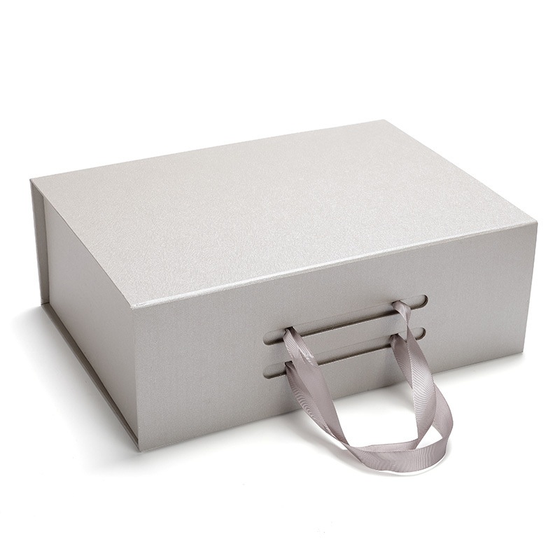 Custom Matte Magnetic Closure Clothing Packaging Box with Ribbon Handle Foldable Paper Box Rectangular Packaging Gift Paper Box – Magnetic Box and Magnetic Gift Box price