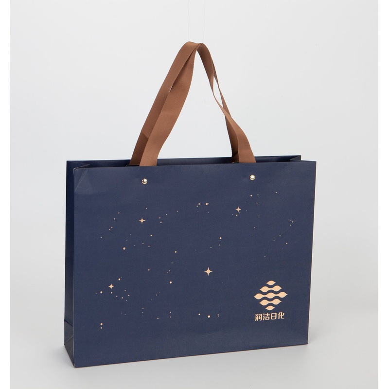 Elegant Blue Shopping Paper Gift Packaging Bag with Handle Food Safety FSC Whitecard Customized Logo Box – Box and Gift Box Bag price