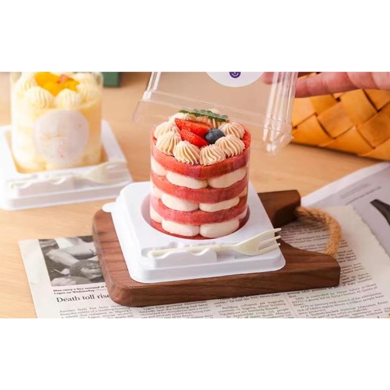 Factory Price Custom Mini Cake Box with Cake Forks Slotting Rose Gold Ribbon Boxes for Birthdays and Anniversaries – Box and Packaging Box price