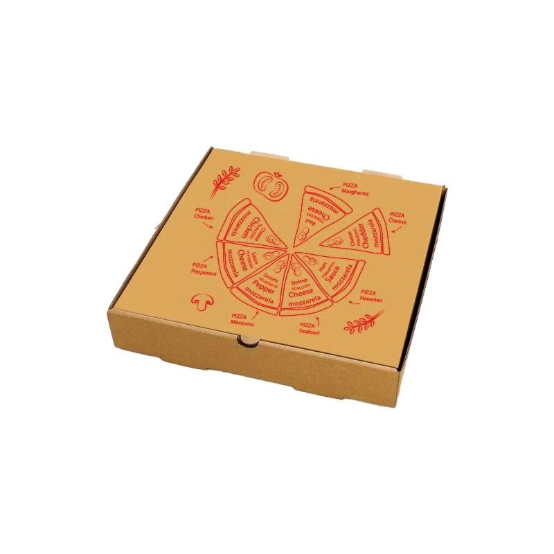 Wholesale Food Delivery Package Paper Box Customized Brand Logo Corrugated Food Grade Takeaway Pizza Box – Pizza Box and Takeaway Pizza Box price