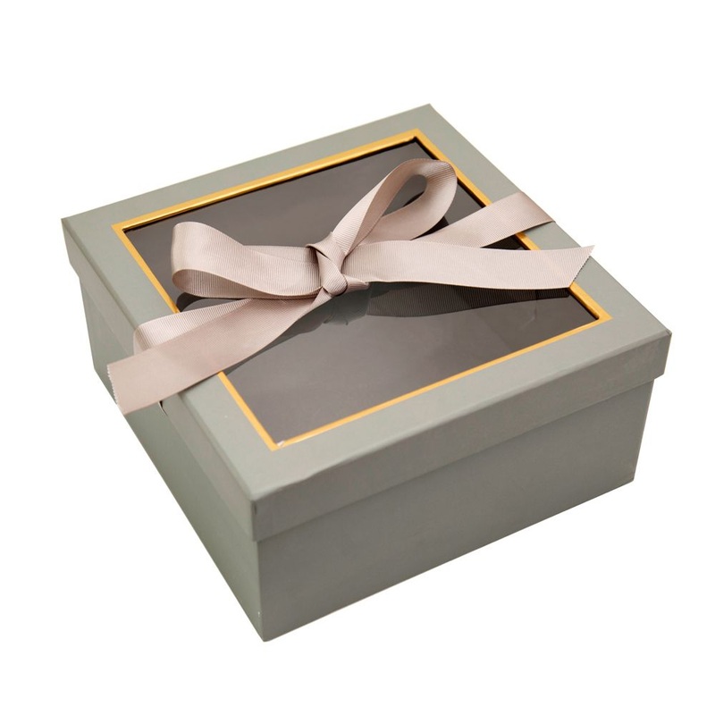 Custom Logo Cardboard Matte Paper Gift Box with Transparent Window and Ribbon Manufacturer Supplier Factory – Matte Black Box and Black Box price