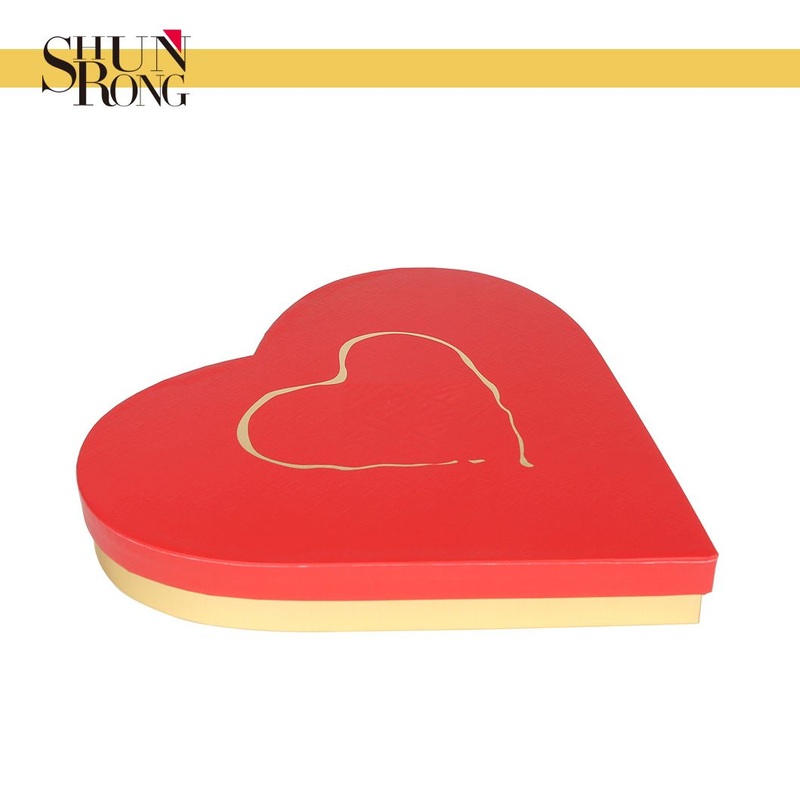 Luxurious Embossing Paper Heart-Shaped Gift Box with Hot Foil Gold for Valentines Day – Chocolate Box and Food Packaging price