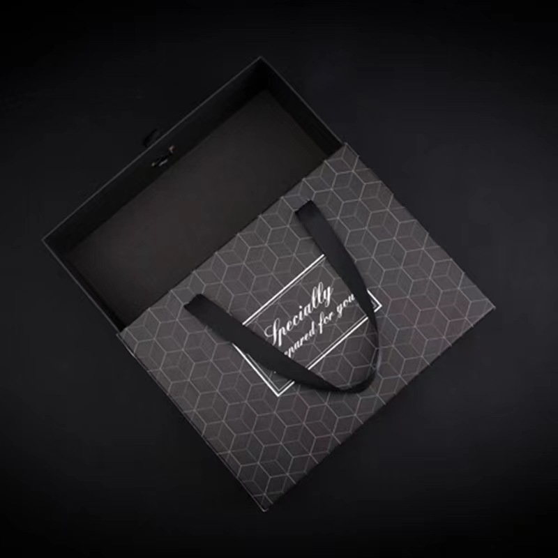 Men S High-End Black Scarf Gift Box Pull-out Gift Box Valentine S Day Birthday Gift Creative Paper Box – Box and Packaging price