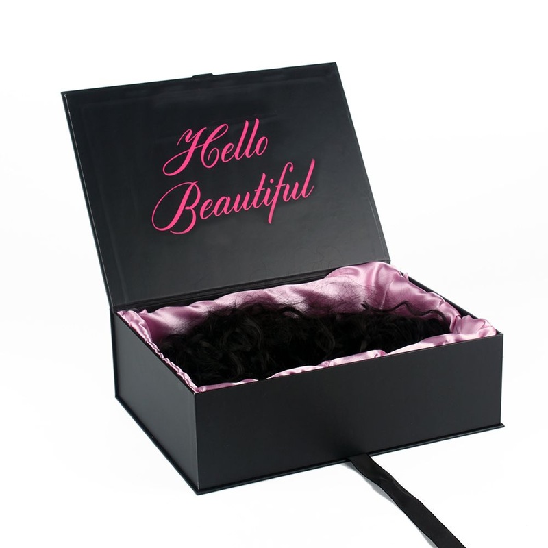 Bdl Wholesale Luxury Hair Wig Packaging Black Box Closure Custom Logo Magnetic Gift Box Package – Wig Box and Wig Packaging Box price