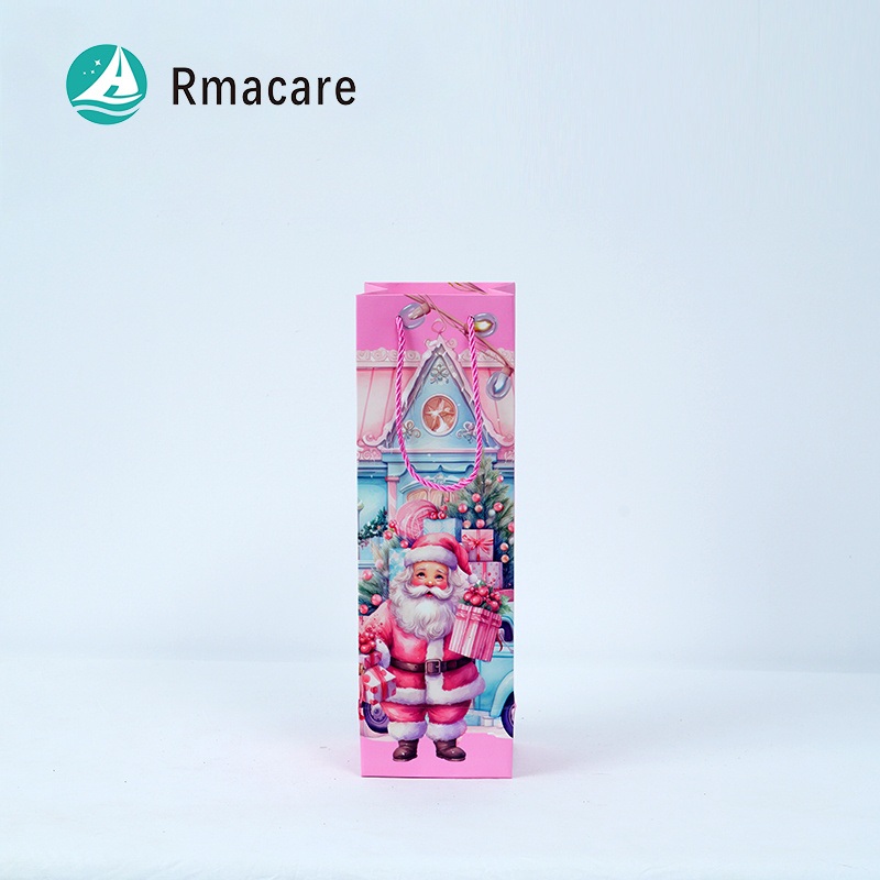 Christmas Gift Bag Recycled Kraft Paper Bag Wine Bottle Paper Bag – Wine Bag and Gift Bag price