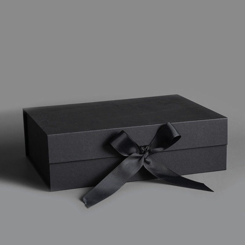 Custom Logo Luxury Colorful Paper Magnetic Gift Packaging Black Fold Ribbon Shipping Box with Foam – Magnetic Box and Carton Box price
