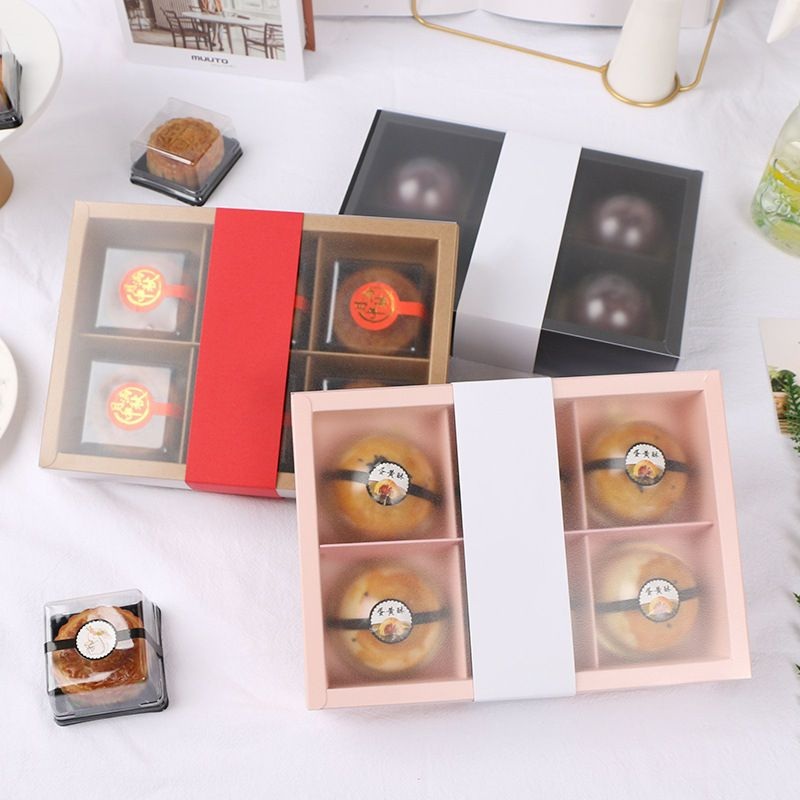 Dessert Drawer Box with 2 4 6 8 Dividers Cupcake Packaging Pastry Boxes Wholesale Sweets Gift Moon Cake Box Cookies Bakery – Leather Belt Box and Necklace Boxes price