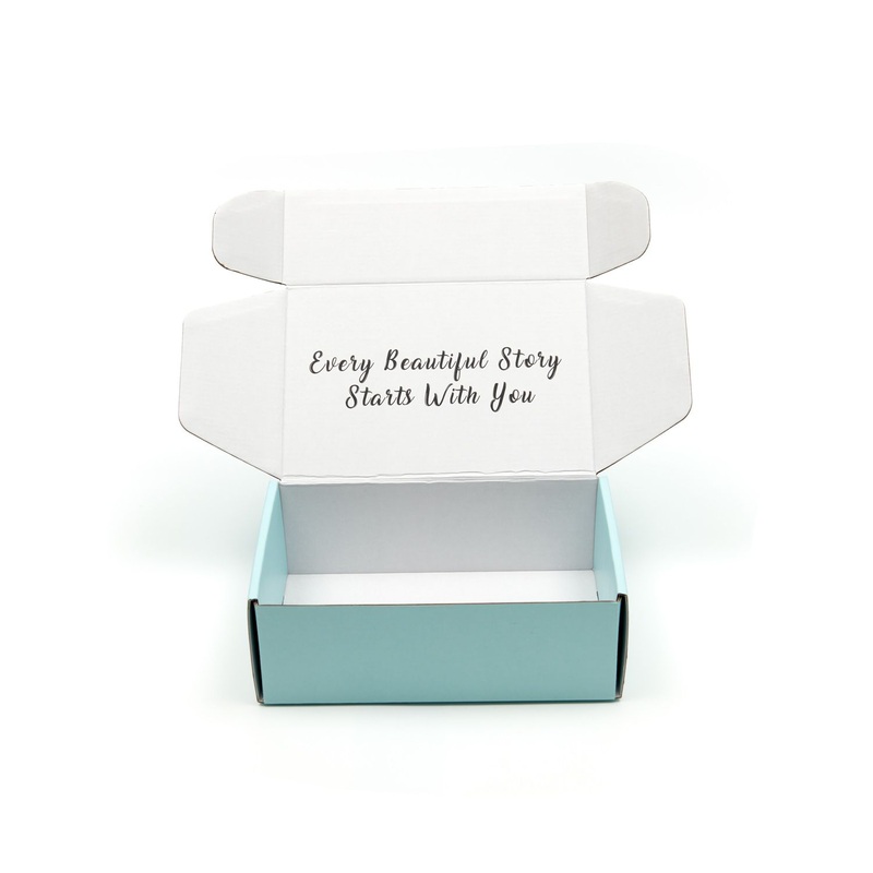 Green and White Custom Printed Unique Logo Box Corrugated Box for Clothing Boxes – Cardboard Box and Custom Box price