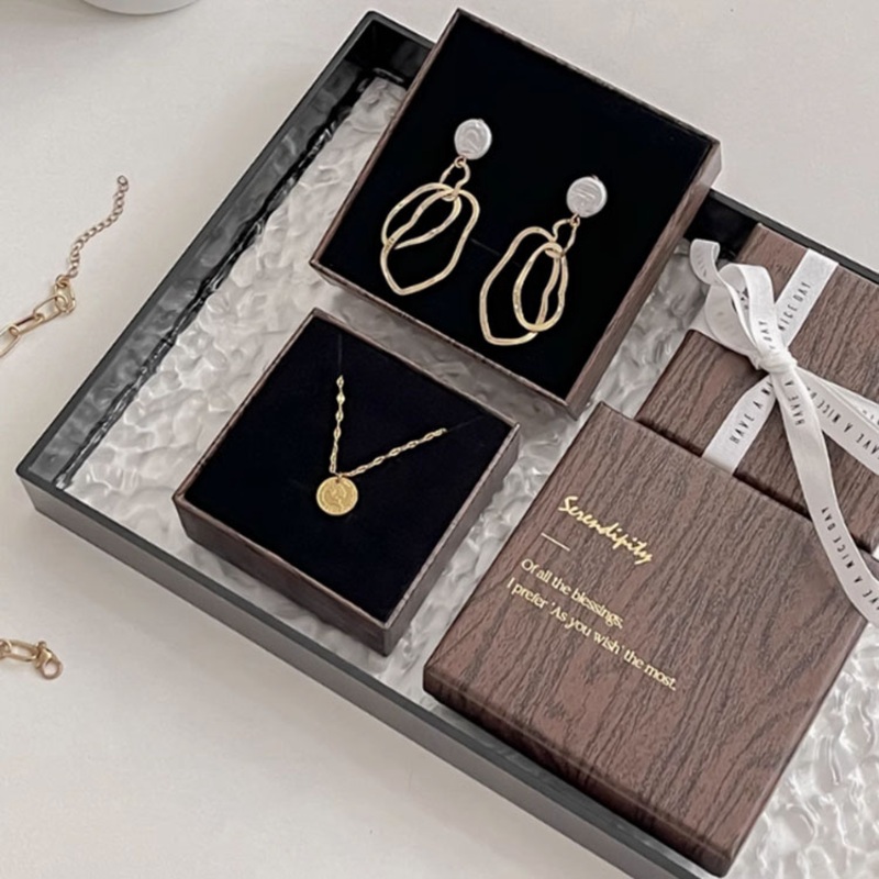 Luxury Necklace Earring Packaging Box Jewelry Gift Box Custom Logo Foil Stamping – Luxury Necklace Box and Luxury Jewelry Box price