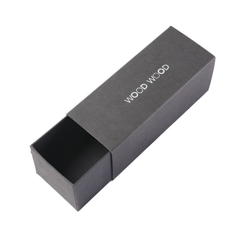 Custom Long Length Black Drawer Box Luxury Sliding out Gift Box with White Logo – Tube Box and Gift Packaging price
