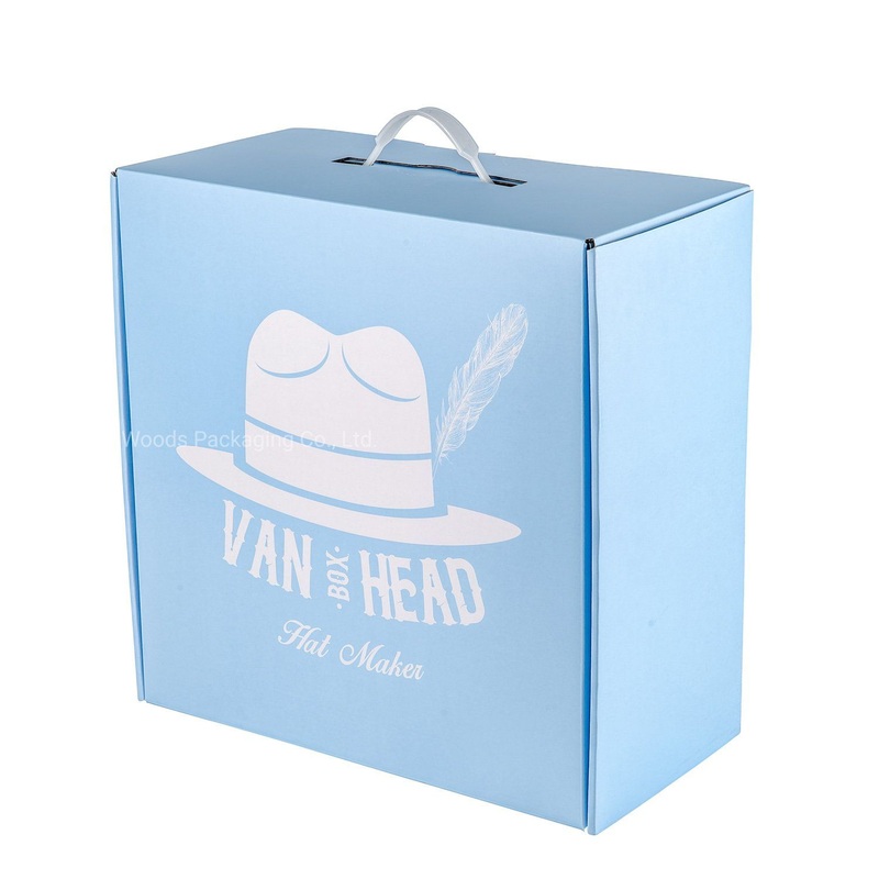Light Blue FSC Material Hat Corrugated Paper Packaging Box – Cardboard Box and Packaging Boxes price