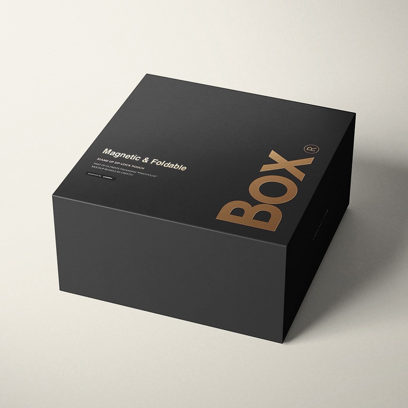 New Material Factory Price Luxury Magnetic Lid Closure Black Folding Collapsible Gift Box – Gift Box and Black Gift Box price