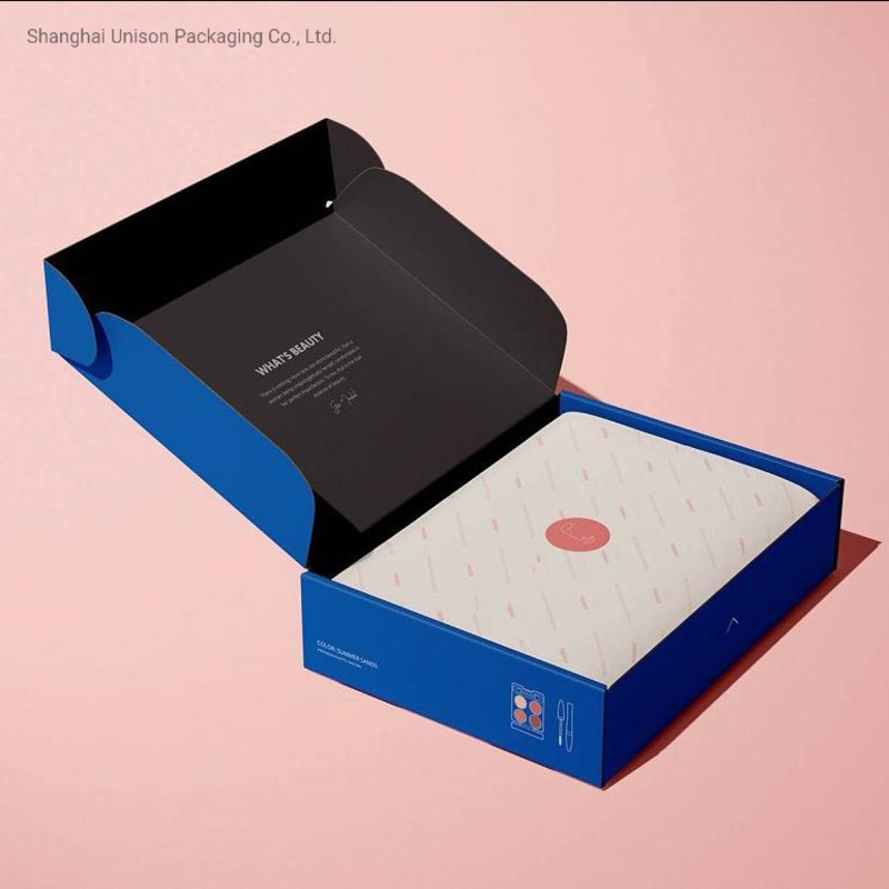 Custom Pantone Printing Rhine Blue Tuck Top Corrugated Box – Food Box and Shopping Box price