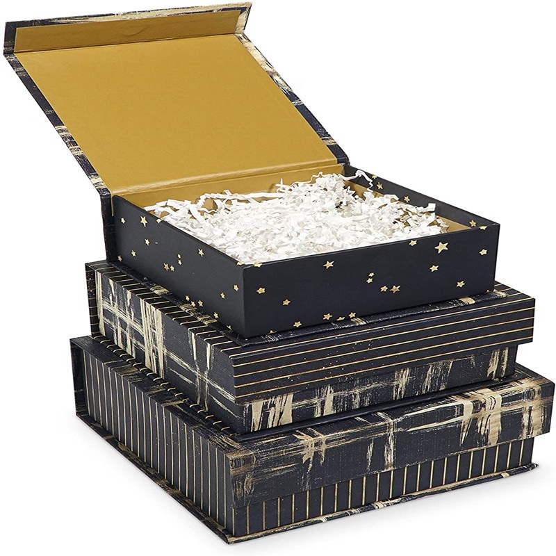 Luxury Paper Gift Box with Magnet with Raffia Insert – Gift Box and Packaging Box price