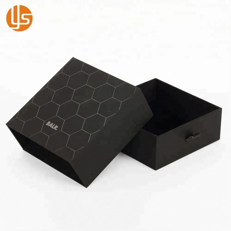 Custom Design Luxury UV Black Drawer Style Custom Hard Box Packaging – Packing Box and Gift Packing Box price