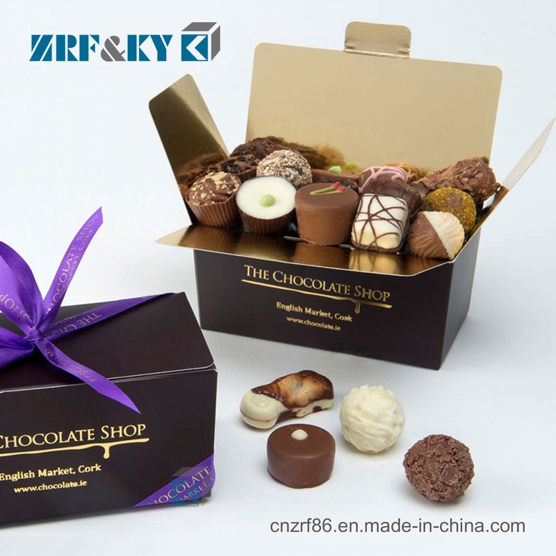 Cutom Your Own Logo Chocolate Packaging Gift Box with Ribbon Bow – Custom Design Packaging Food Chocolate Box and Paper Blind Cardboard Packaging Box price