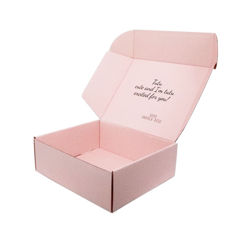 Wholesale Large Pink Cardboard Paper Mailing Apparel Cosmetic Box Custom Logo Printed Corrugated Shipping Packaging Box – Paper Box and Home Products Box price