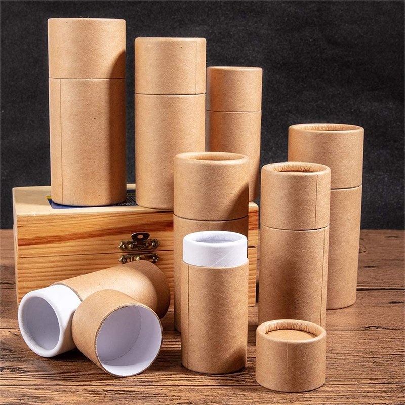 Wholesale Tea Paper Tubes Recycled Food Grade Coffee Kraft Packaging Tube Cylinder Box – Round Tube and Brown Tube Package price