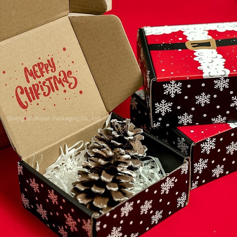 Custom christmas Style Four Color Printing Tuck Top Corrugated Box – Food Box and Shopping Box price
