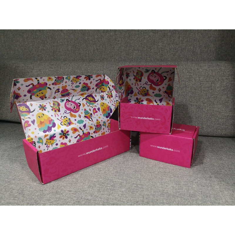 Custom Pink Color Luxury Paper Cardboard Cookie Biscuit Snack Corrugated Shipping Box – Corrugated Box and Custom Packaging Box price