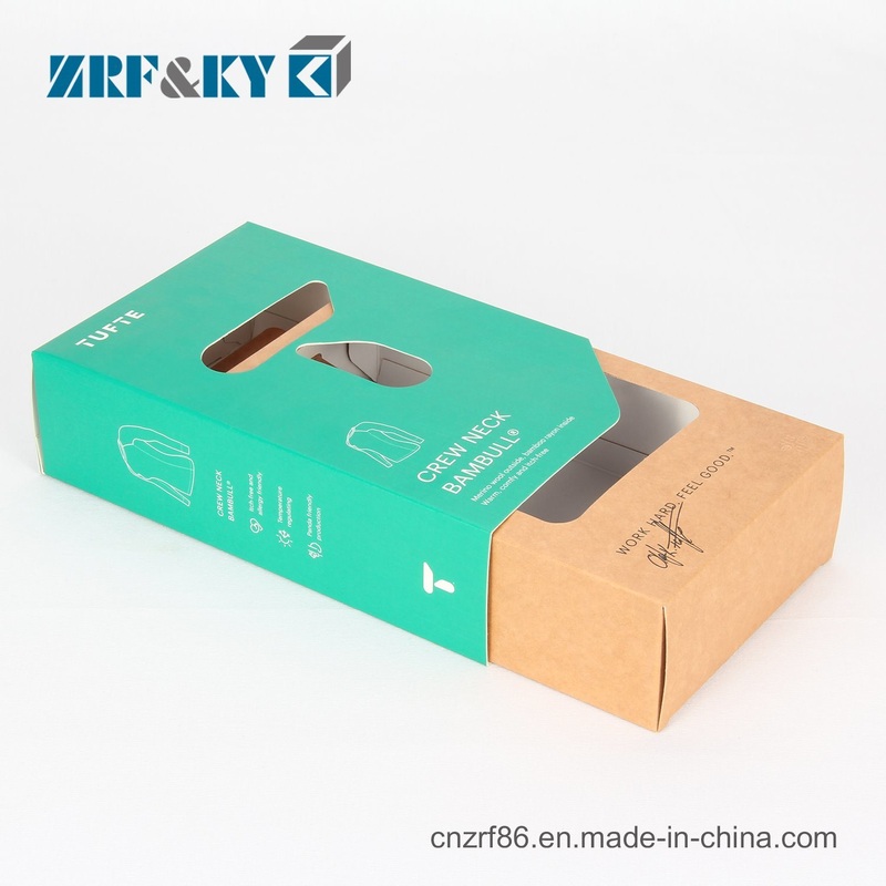 Custom White/Brown Card Paper Folding Underwear/Underpants/Socks/Ties/Apparel Green Boxes for Women/Man/Kids – Underwear Boxes and Garment Boxes price