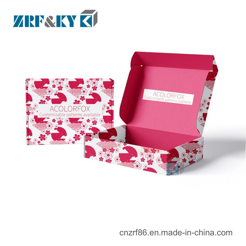 Cutom Luxury Your Own Logo Courrgated Folding Pink Gift Box – Shipping Folding Clothing Packaging Box and Custom Cosmetics Packaging Gift Boxes price