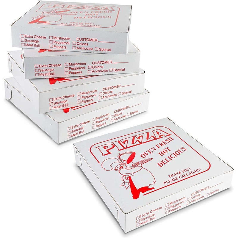 Cheap Price 10 12 13 14 16 24 Inches White and Kraft Corrugated Wholesale Custom Pizza Box with Logo – Packaging Box and Cardboard Box price