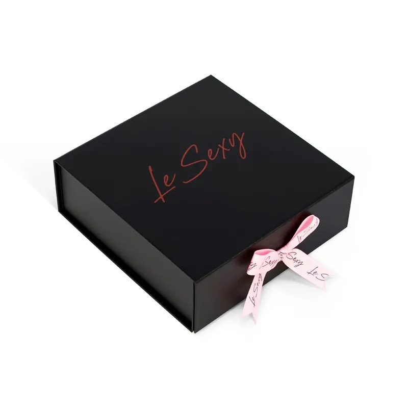 Custom Black Folding Cardboard Box with Ribbon – Custom Design Packaging Cardboard Boxes and Paper Luxury Chocolate Bar Gift Packaging Box price