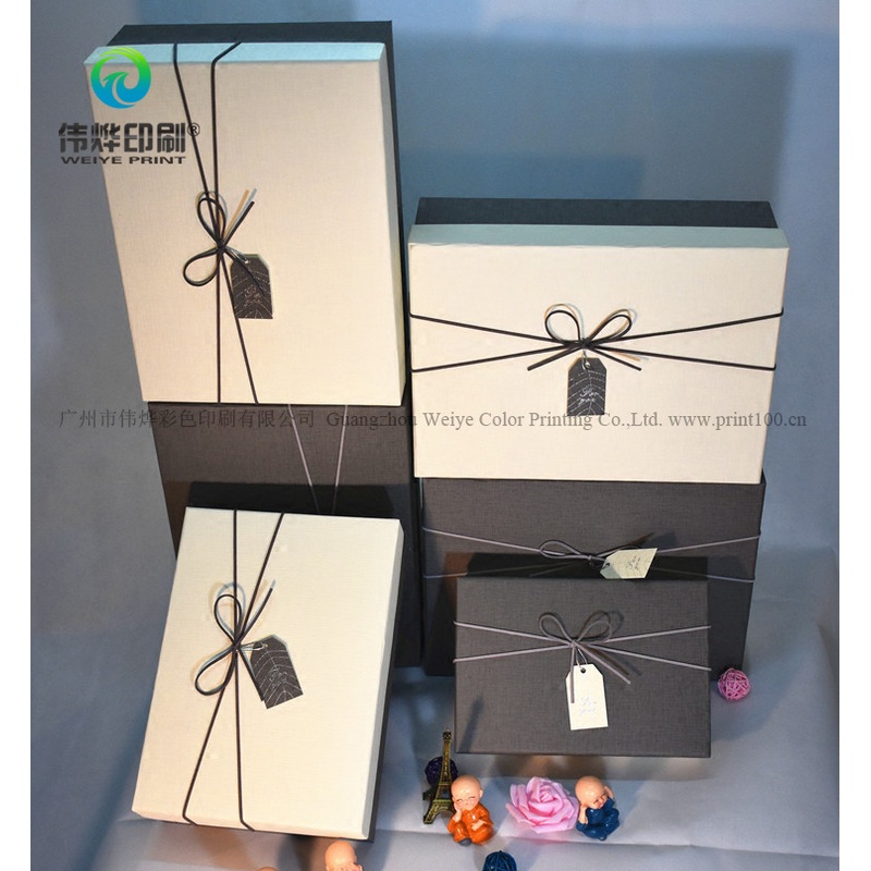 Custom Creamy White Cardboard Paper Gift Printng Box with Binding Rope – Luxurious Boxes and Printing Packaging Box price