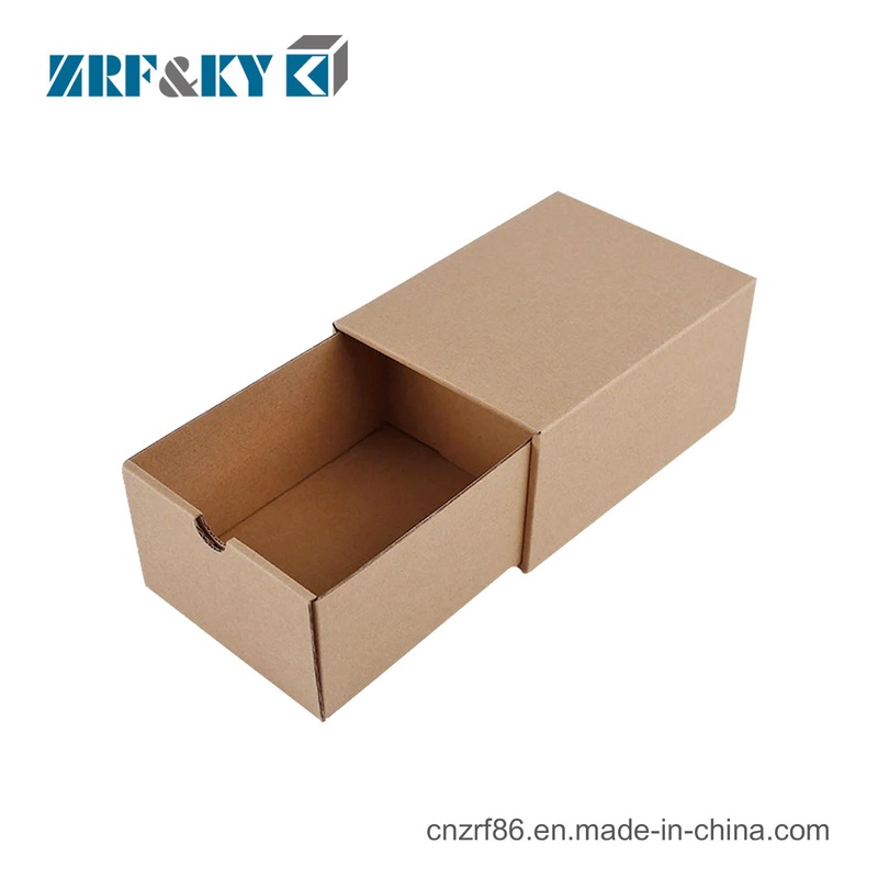 Custom Logo Printed Brown Kraft Corrugated Paperboard Drawer Box – Brown Drawer Box and Kraft Drawer Box price