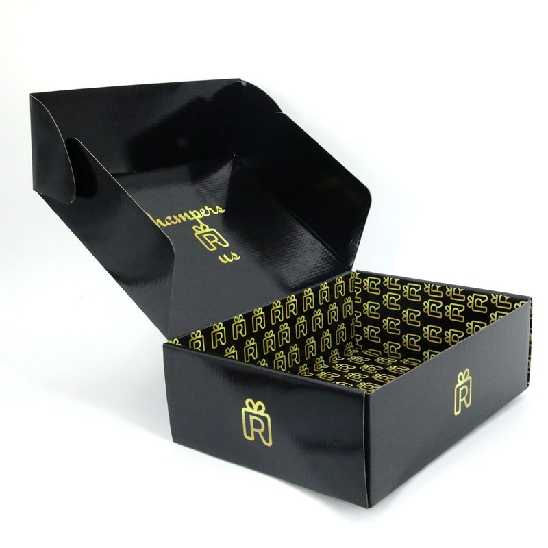 Logo Gold Foil Printing Corrugated Boxes Black Kraft Mailer Gift Box – Black Mailer Box and Matt Black Box price