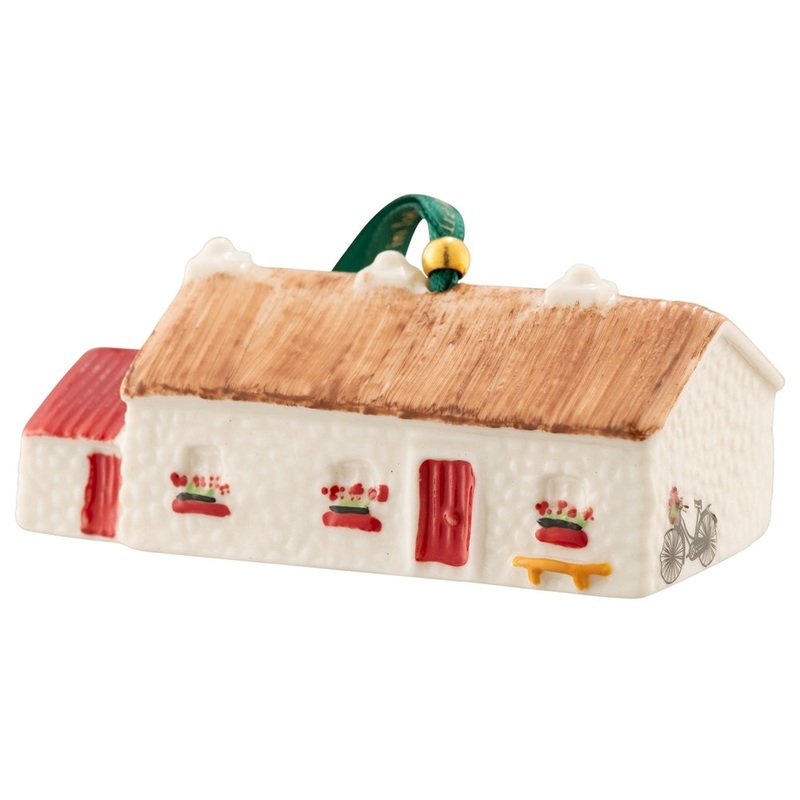 Belleek 2024 Annual Ornament Keenaghan Cottage – Christmas Tree Hanging Ornament