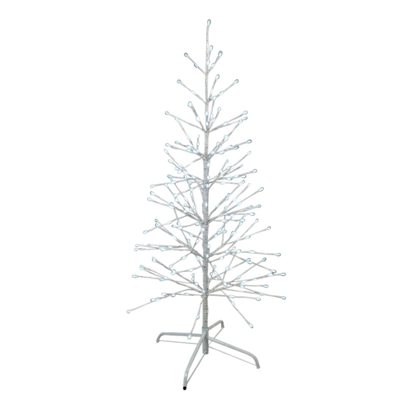 Holiday Bright Lights Indoor/Outdoor 4′ Birch Tree – Pure White Twinkling