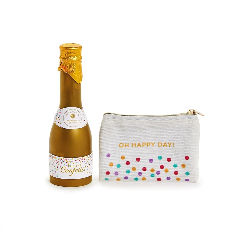 Two’s Company Celebration Champagne Confetti Popper With Multipurpose Gift Pouch