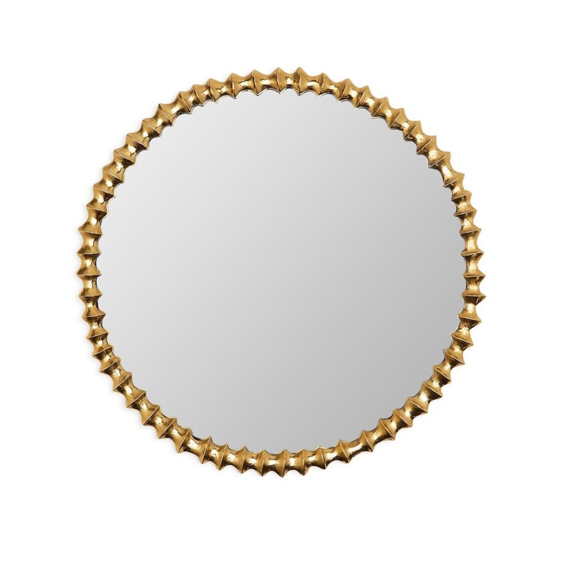 Two’s Company Gold Wave Wall Mirror – Aluminum