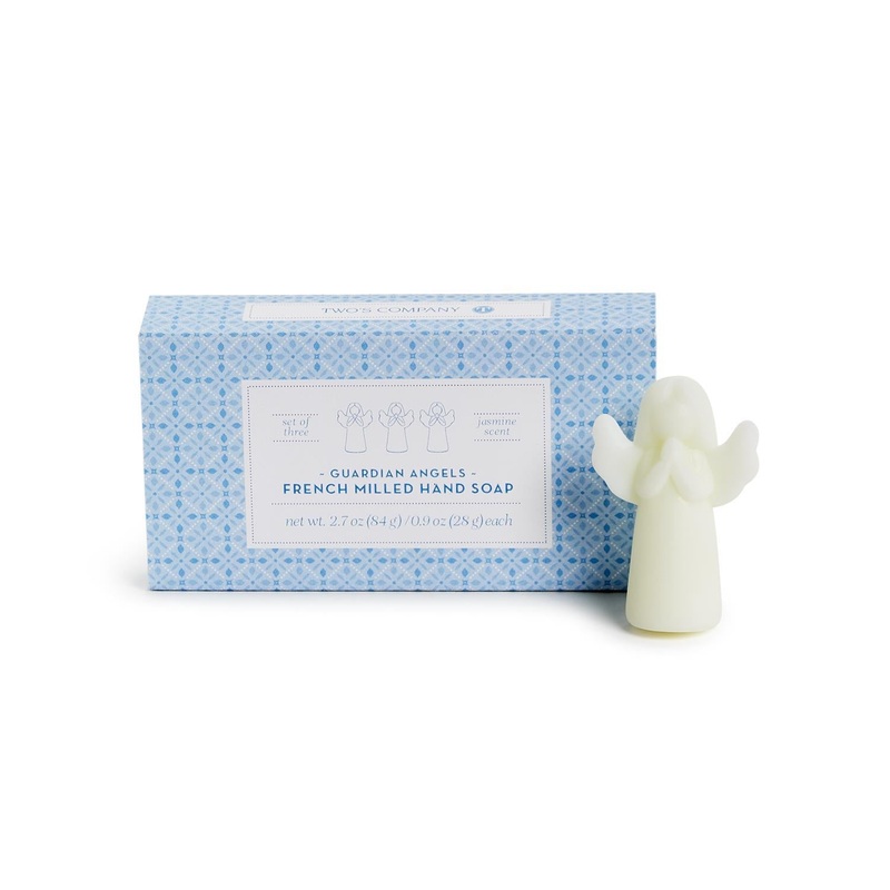 Two’s Company Heaven Scent Guardian Angel Set Of 3 French Milled Soap w/ Jasmine Scent In Gift Box