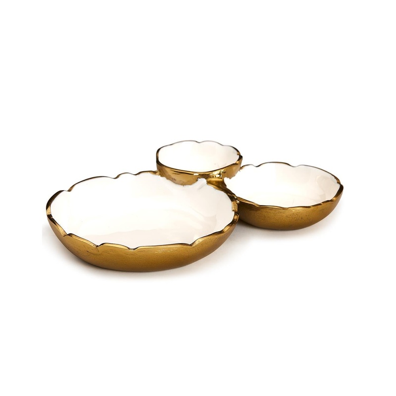 Two’s Company Lille Enamel Bowl Trio (Food Safe / Dry Food Only)
