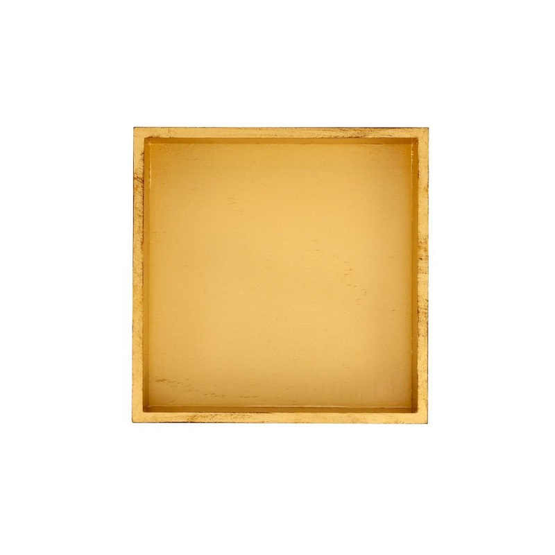 Vietri Florentine Wooden Accessories Gold Dinner Napkin Holder – Handcarved Poplar Wood, 8.5Sq, 2H