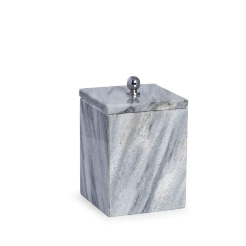 Bey Berk Marble Bath Canister with Lid