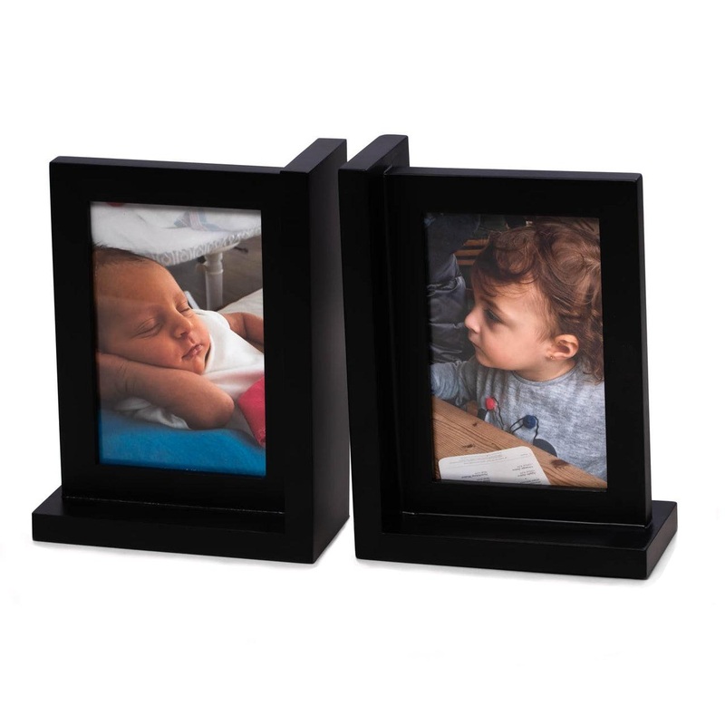 Bey Berk Picture Frame Bookend In Solid Wood