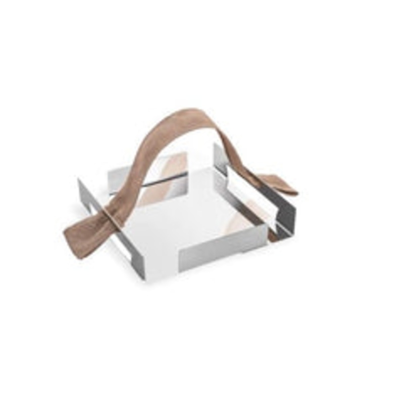 Elleffe Design Juta Basket/Napkin Holder -Stainless Steel