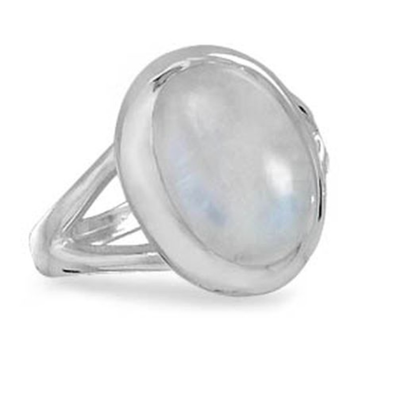 MMA Rainbow Moonstone Ring / Size 9