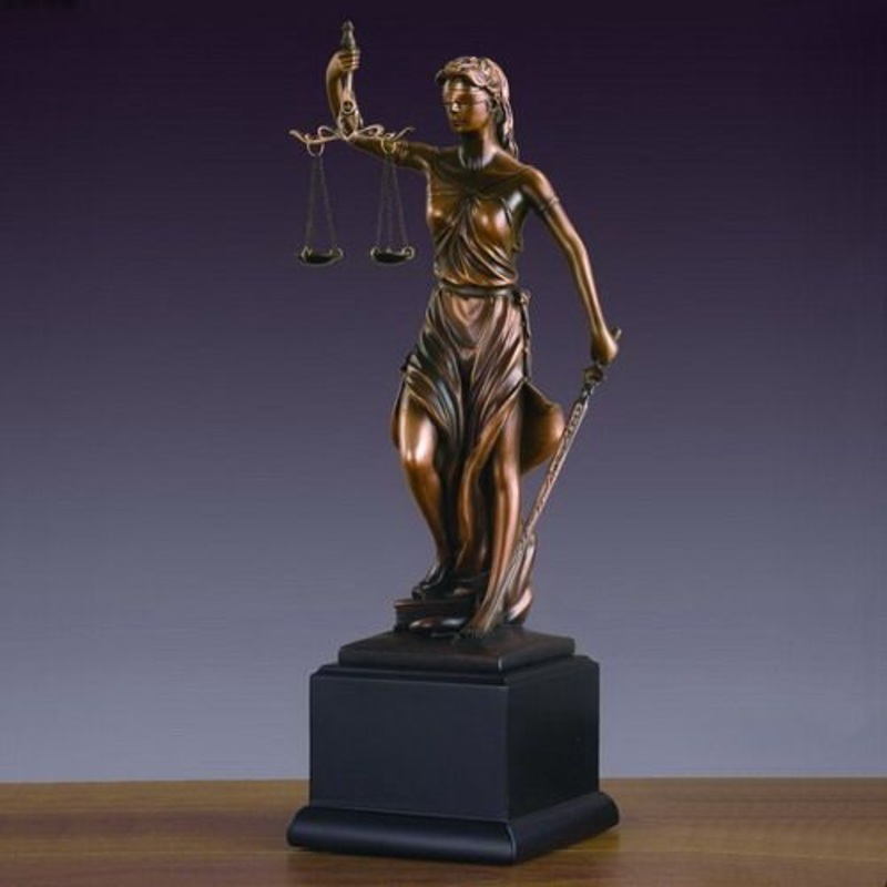 Treasure of Nature 4×13.5 Lady Justice Statue, Resin