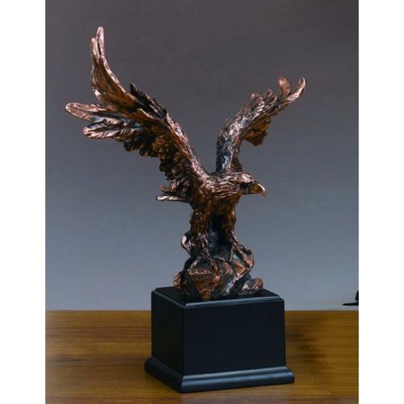 Treasure of Nature American Eagle Statue Bronze Finish, 11.5 x 9