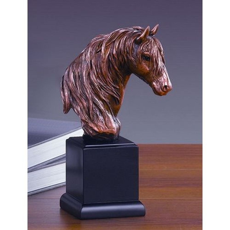 Treasure of Nature Bronze Finish Horse Head Statue – Bust, 9 x 4.5