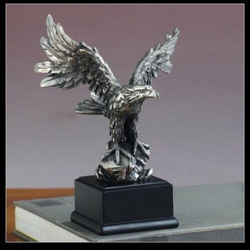 Treasure of Nature Pewter Eagle Statue – Sculpture, 7.5 x 5